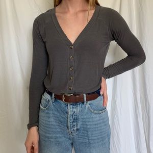 American Eagle Soft & Sexy Ribbed Long Sleeve